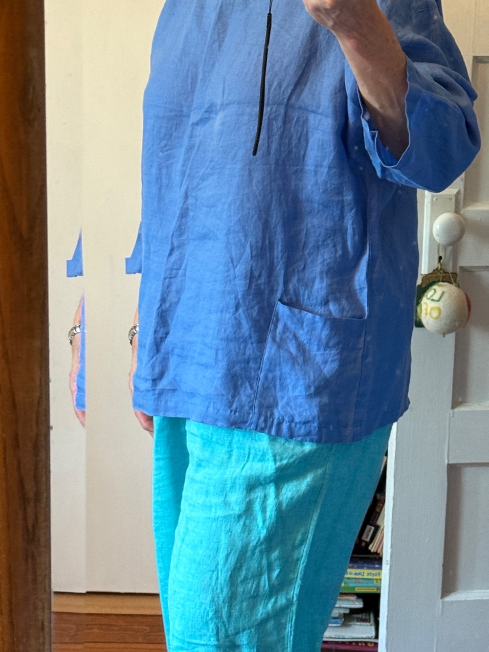 Flax Linen Tunic in Bright Blue